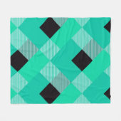 Geometrische vierkant afwijking 10 fleece deken (Voorkant (Horizontaal))