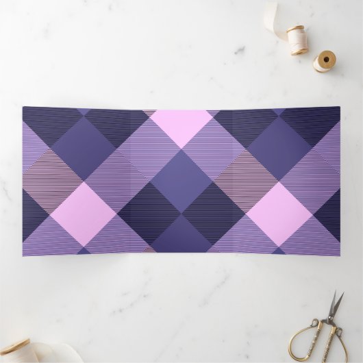 Geometrische vierkant afwijking 14 drieluik wenskaart (Binnen)