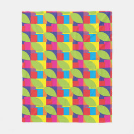 Geometrische vierkant Colorful Abstract Patroon Fleece Deken