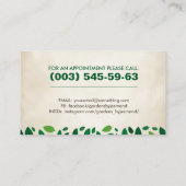 Geometrische vierkant met kleurrijke bladeren visitekaartje (Achterkant)