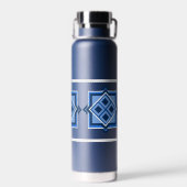 Geometrische vierkant Patroonwaterflacon Waterfles (Achterkant)