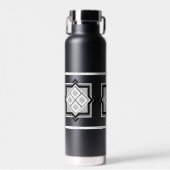 Geometrische vierkant Patroonwaterflacon Waterfles (Voorkant)