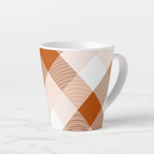 Geometrische vierkante abstractie 16 latte mok