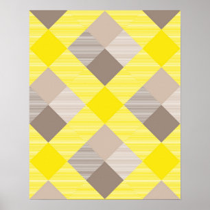 Geometrische vierkante abstractie 19 poster