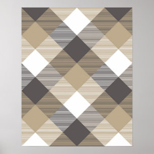 Geometrische vierkante abstractie 2 poster