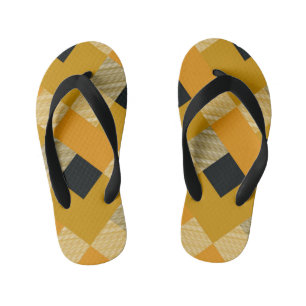 Geometrische vierkante abstractie 9 kinder teenslippers