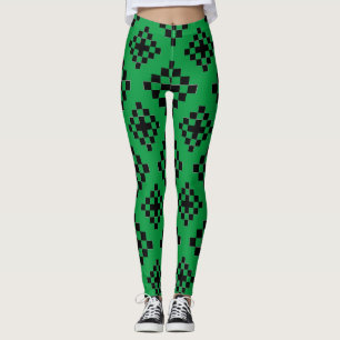 Geometrische Vierkante Patroon Mozaïek Leggings