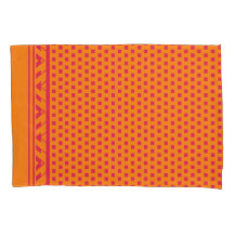 Geometrische vierkante Stippen | oranje warm roze