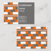 Geometrische vierkante strepen geometrisch visitekaartje (Voorkant / Achterkant)