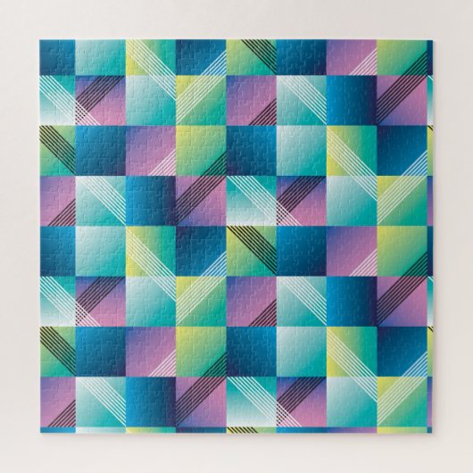  geometrische vierkanten: Abstract patroon Legpuzzel (Verticaal)