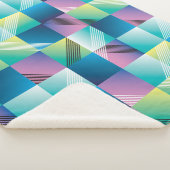  geometrische vierkanten: Abstract patroon Sherpa Deken (3/4)