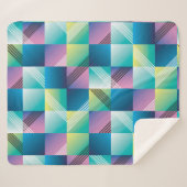  geometrische vierkanten: Abstract patroon Sherpa Deken (Voorkant (horizontaal))