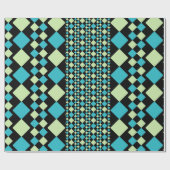 Geometrische vierkanten cadeaupapier (Vlak)