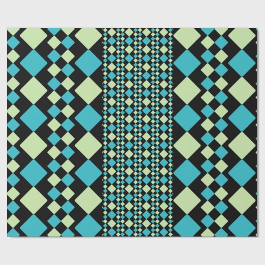 Geometrische vierkanten cadeaupapier (Vlak)