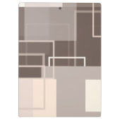 Geometrische Vierkanten - Chocolade Crème Klembord (Achterkant)