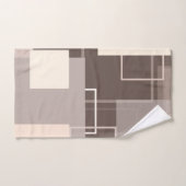 Geometrische Vierkanten - Chocolade en Crème Bad Handdoek (Handdoek)