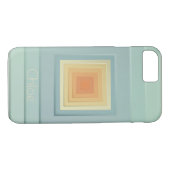 geometrische vierkanten (lichtblauw en geel) Case-Mate iPhone case (Achterkant (Horizontaal))