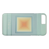  geometrische vierkanten (lichtblauw en geel) Case-Mate iPhone case (Achterkant (Horizontaal))