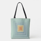 geometrische vierkanten (lichtblauw en geel) tote bag (Achterkant)
