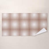 Geometrische vierkanten met Mocha Mousse Gradient Badhanddoek (Badhanddoek)