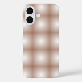 Geometrische vierkanten met Mocha Mousse Gradient  iPhone 16 Hoesje