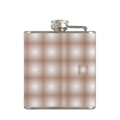 Geometrische vierkanten met Mocha Mousse Gradient Heupfles (Achterkant)