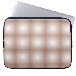Geometrische vierkanten met Mocha Mousse Gradient  Laptop Sleeve