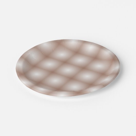 Geometrische vierkanten met Mocha Mousse Gradient  Papieren Bordje (Gekanteld)