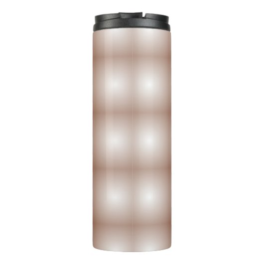 Geometrische vierkanten met Mocha Mousse Gradient  Thermosbeker (Achterkant)