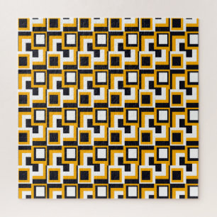 Geometrische vierkanten: naadloze afdrukken legpuzzel