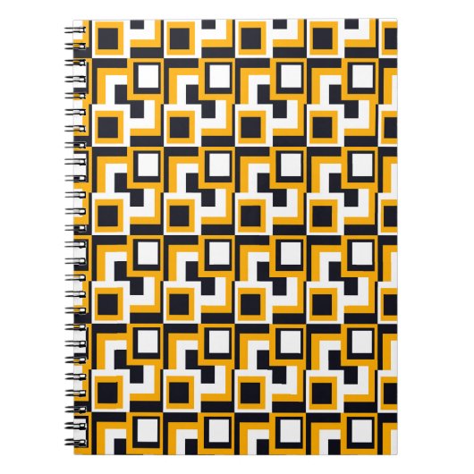 Geometrische vierkanten: naadloze afdrukken notitieboek (Voorkant)