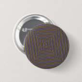 Geometrische vierkanten ronde button 5,7 cm (Voorkant /achterkant)