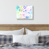 Geometrische vierkanten van pasta canvas afdruk (Insitu (Slaapkamer))