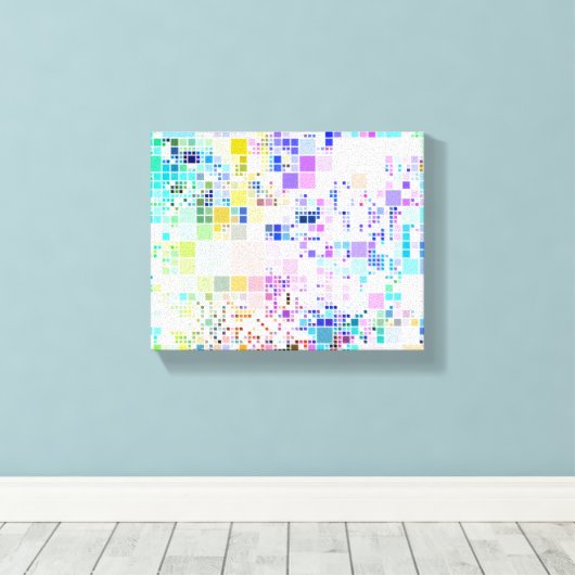 Geometrische vierkanten van pasta canvas afdruk (Insitu (Houten vloer))