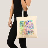 Geometrische vierkanten van pasta tote bag (Voorkant (product))