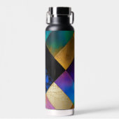 Geometrische vierkanten waterfles (Voorkant)