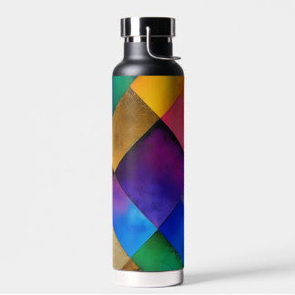 Geometrische vierkanten waterfles