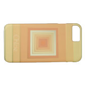  geometrische vierkanten (zacht geel & sinaasappel Case-Mate iPhone case (Achterkant (Horizontaal))