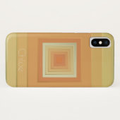 geometrische vierkanten (zacht geel & sinaasappel Case-Mate iPhone case (Achterkant (horizontaal))