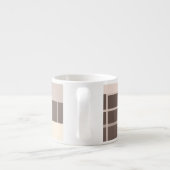 Geometrische vierkantjes - Chocolade Cream Espresso Kop (Achterkant)