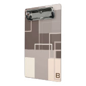 Geometrische vierkantjes - Chocolade Cream Mini Klembord (Angled2)