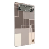 Geometrische vierkantjes - Chocolade Cream Mini Klembord (Schuin)