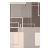 Geometrische vierkantjes - Chocolade Cream Mini Klembord (Achterkant)