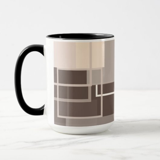 Geometrische vierkantjes - Chocolade Cream Mok (Links)