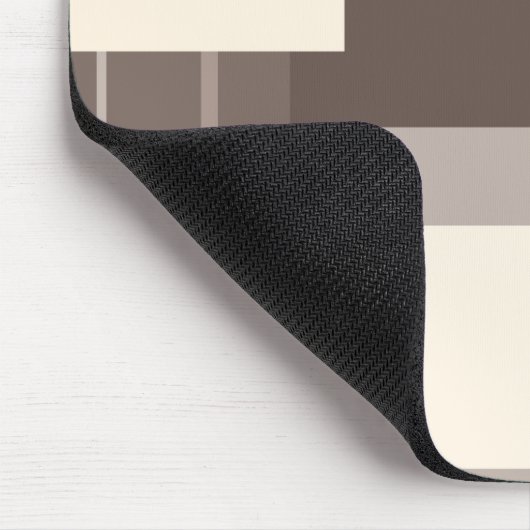 Geometrische vierkantjes - Chocolade Cream Muismat (Hoek)