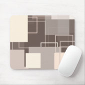 Geometrische vierkantjes - Chocolade Cream Muismat (Met muis)