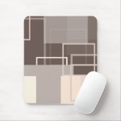 Geometrische vierkantjes - Chocolade Cream Muismat (Met muis)