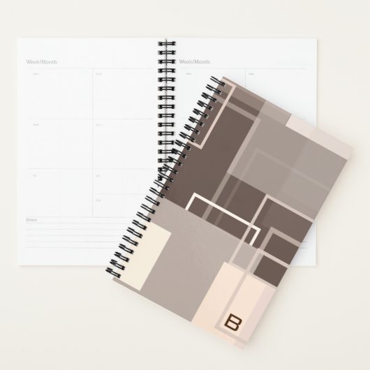 Geometrische vierkantjes - Chocolade Cream Planner (Display)