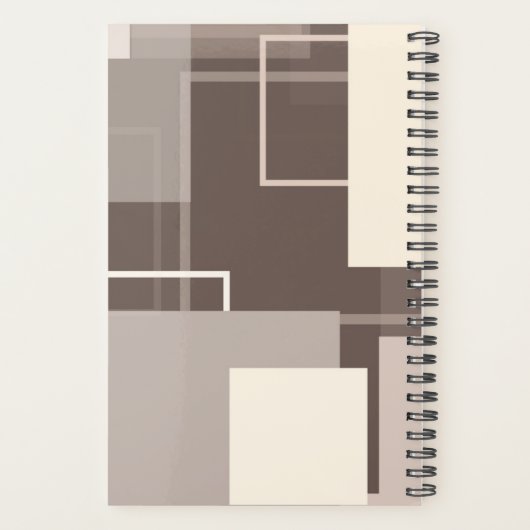 Geometrische vierkantjes - Chocolade Cream Planner (Achterkant)