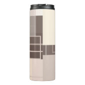 Geometrische vierkantjes - Chocolade Cream Thermosbeker (Achterkant)